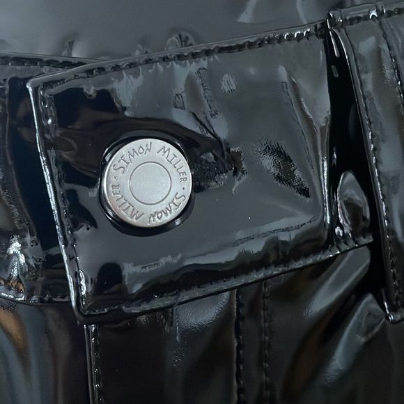 Simon Miller wide leg patent faux leather zip up pants - Picture 12 of 15